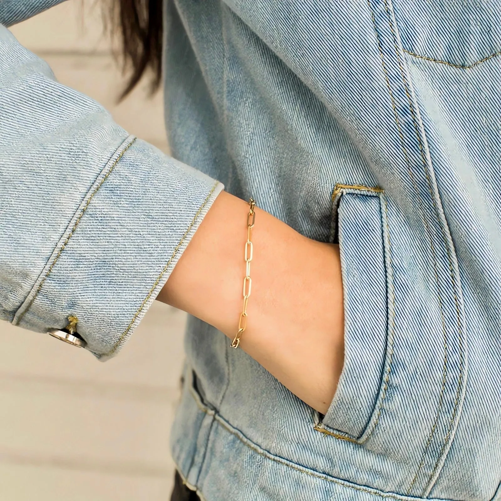 Dainty Paperclip Chain Bracelet