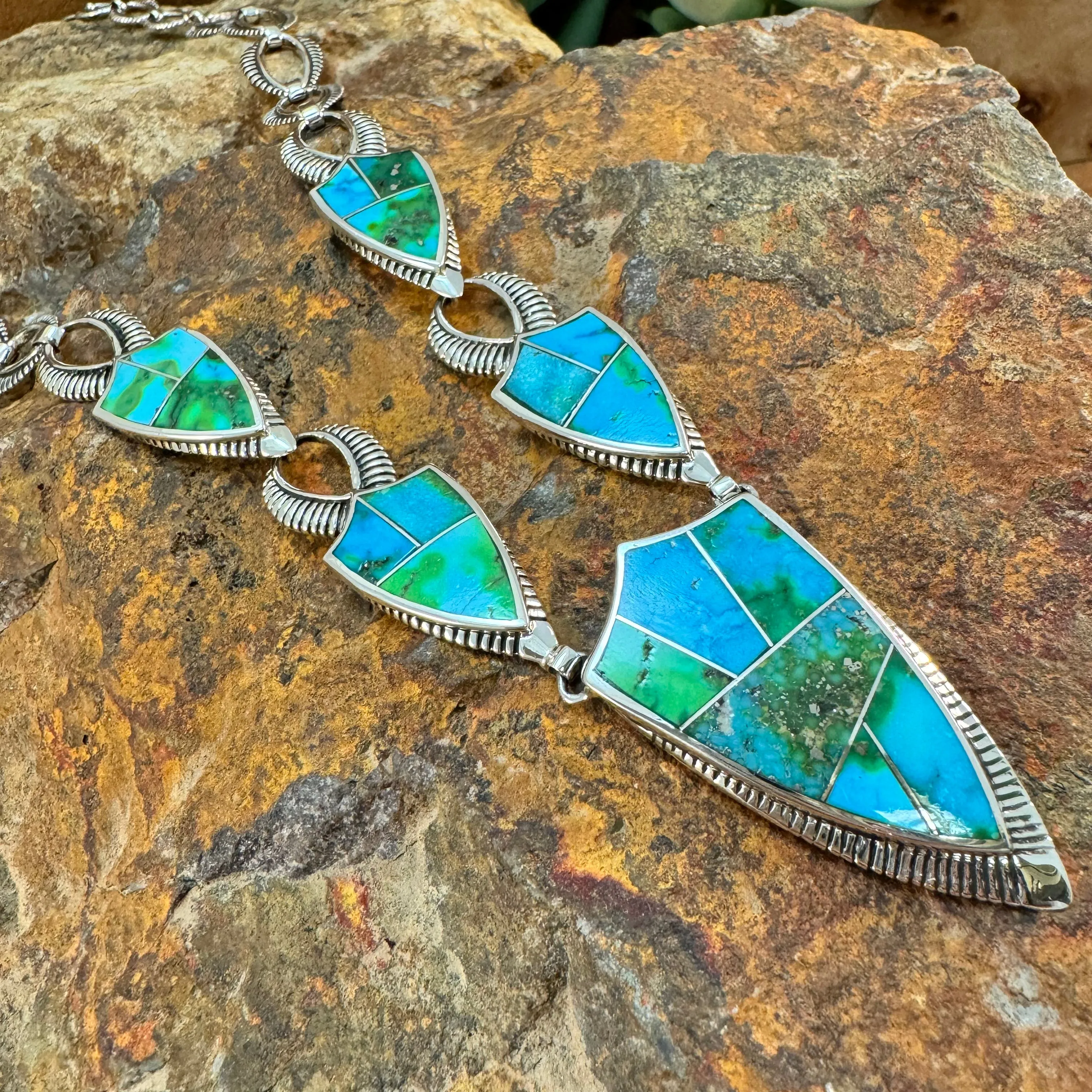 David Rosales Sonoran Gold Sterling Silver Link Necklace