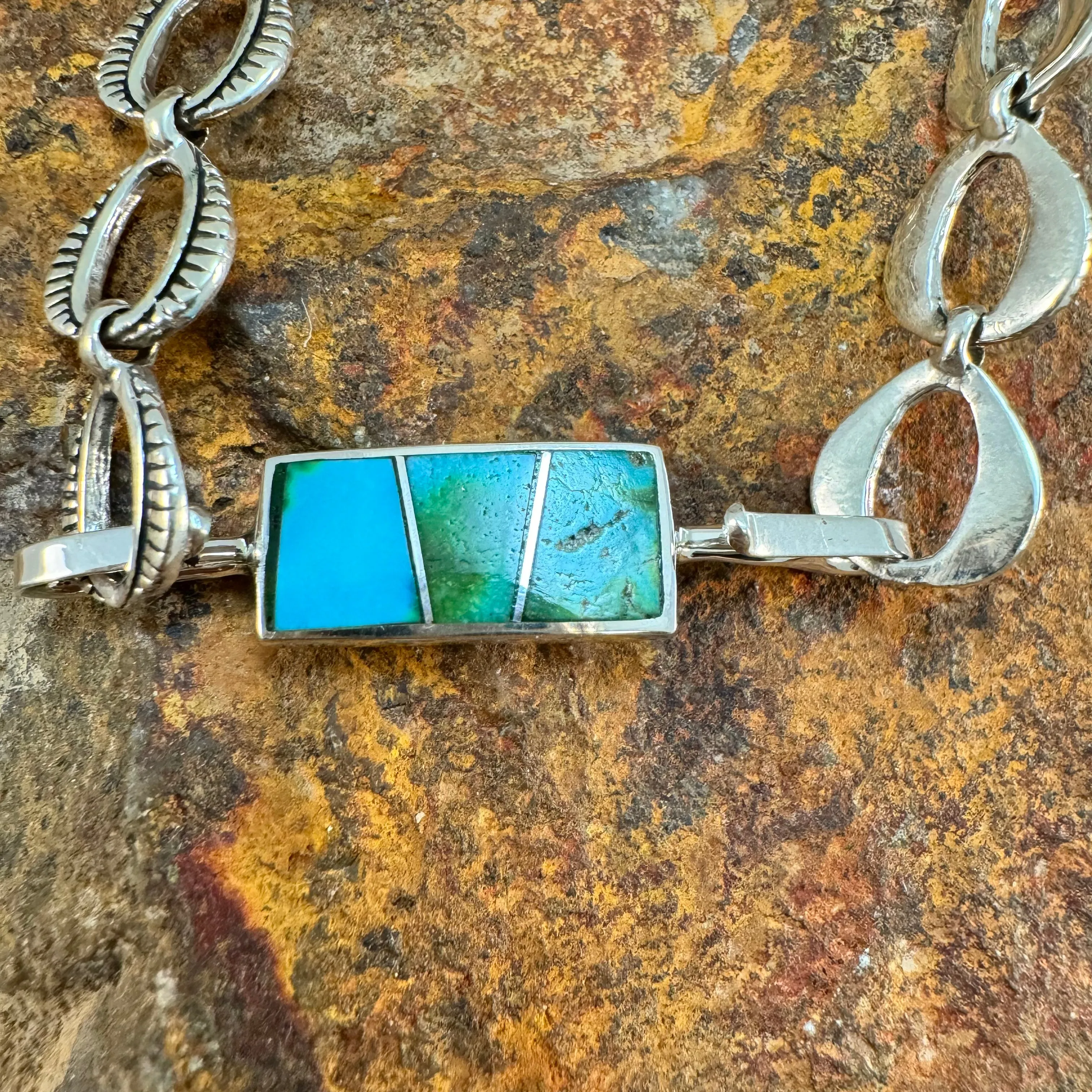 David Rosales Sonoran Gold Sterling Silver Link Necklace