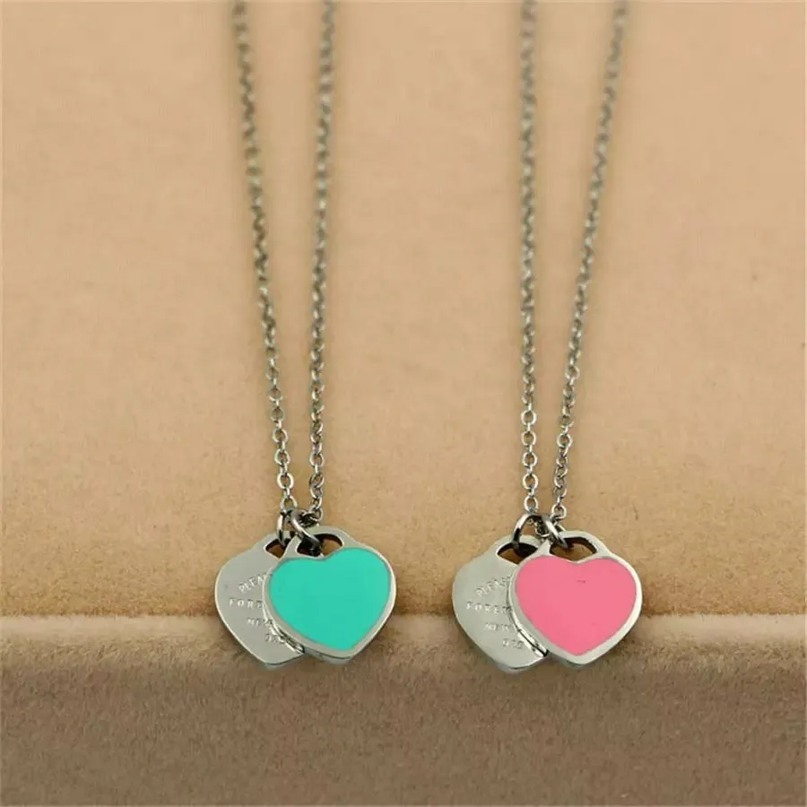 Dbl Heart Charm Necklace
