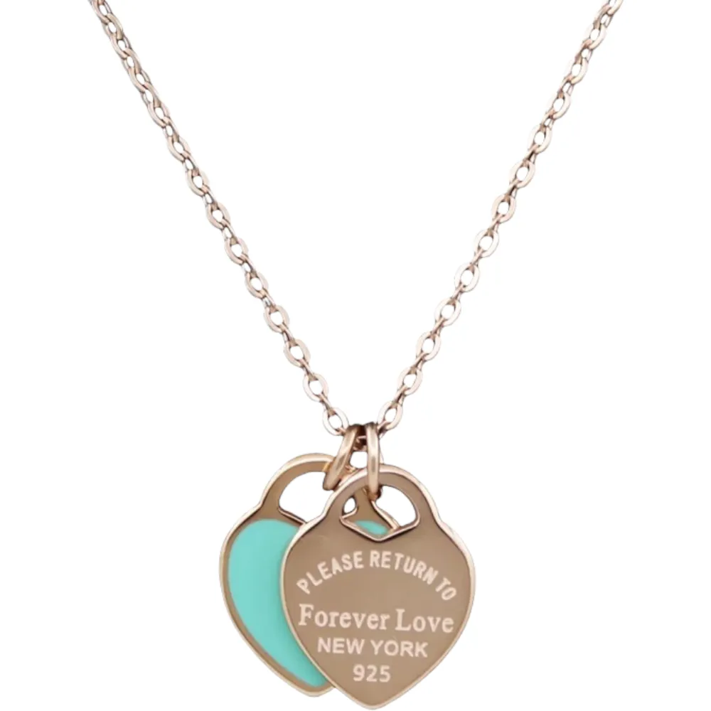 Dbl Heart Charm Necklace