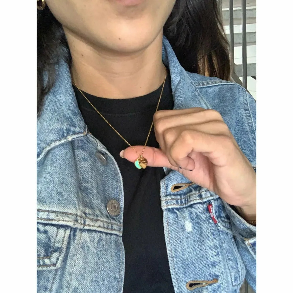 Dbl Heart Charm Necklace