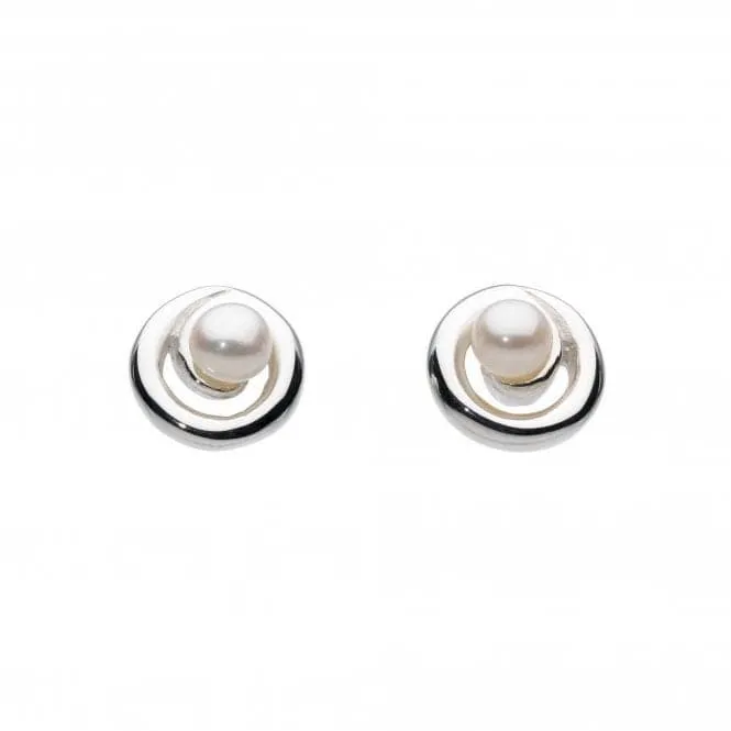 Dew Sterling Silver Pearl Spiral Stud earrings 38007FP