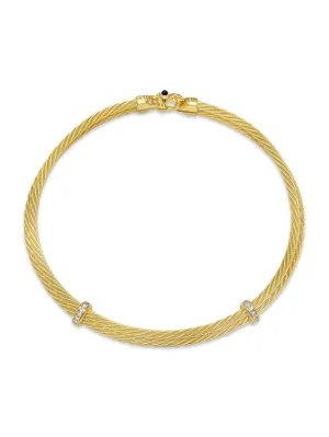 Diamond Double Cable Necklace