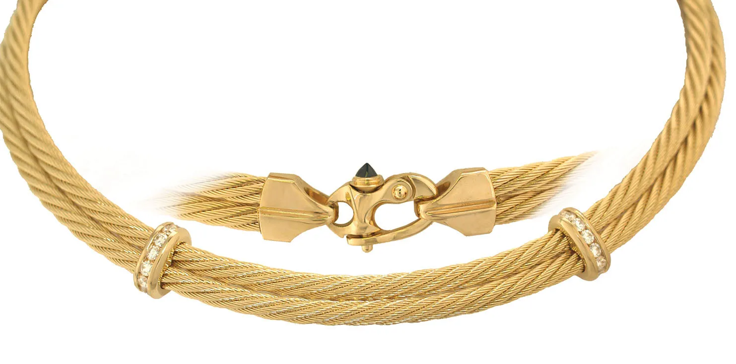 Diamond Double Cable Necklace