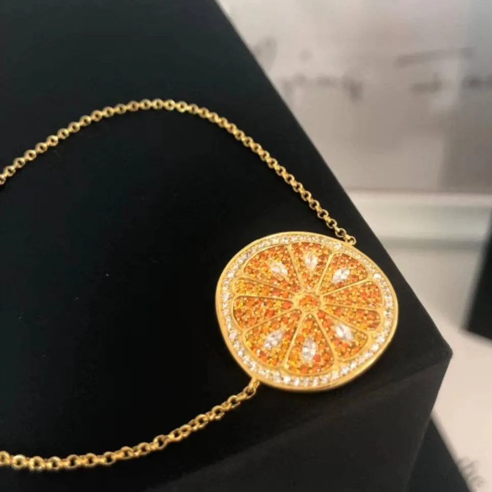 Diamond Encrusted Cute Orange Bracelet