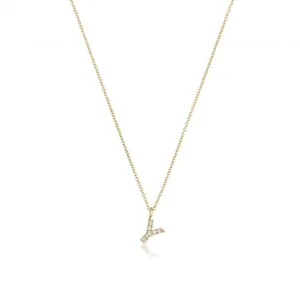 Diamond Jewellery 18ct Gold Initial Necklace NDQ154/Y