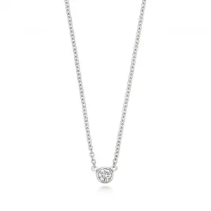 Diamond Jewellery 18ct White Gold Diamond Necklace NDQ109W