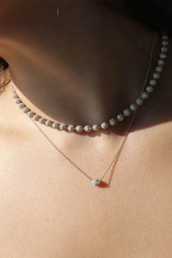 Diamond Single Orb Necklace