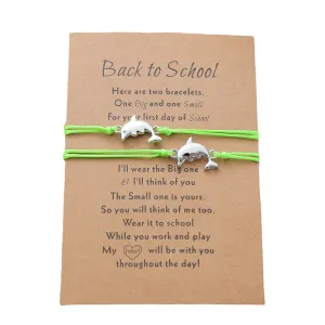 Dolphin School Season Card Bracelet Personality Parent-child