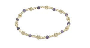 E Newton Dignity Sincerity Pattern 4mm Bead Bracelet Amethyst