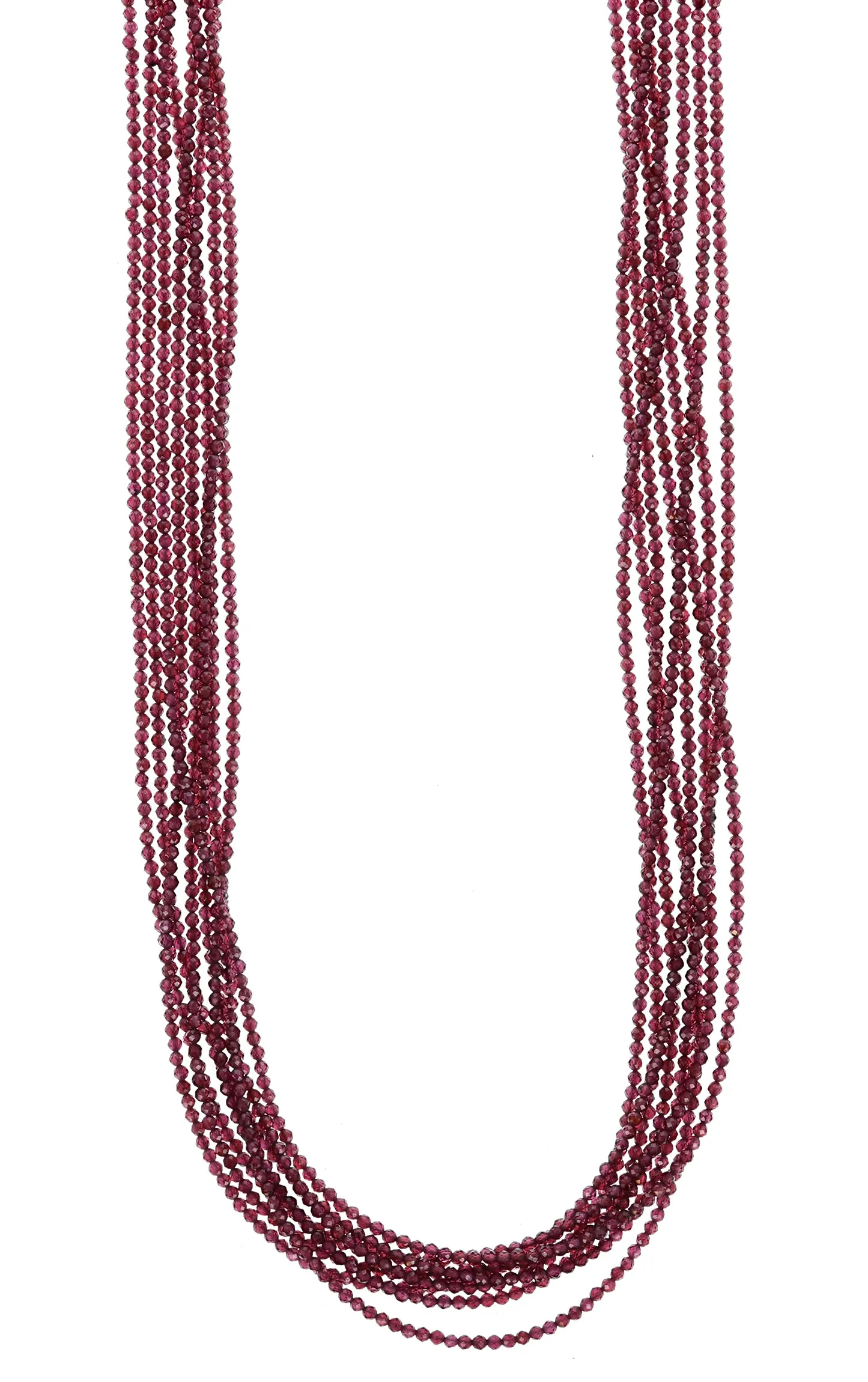 Eight Strand Garnet Necklace
