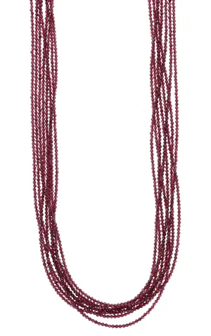 Eight Strand Garnet Necklace
