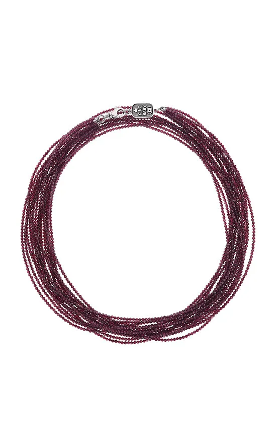 Eight Strand Garnet Necklace