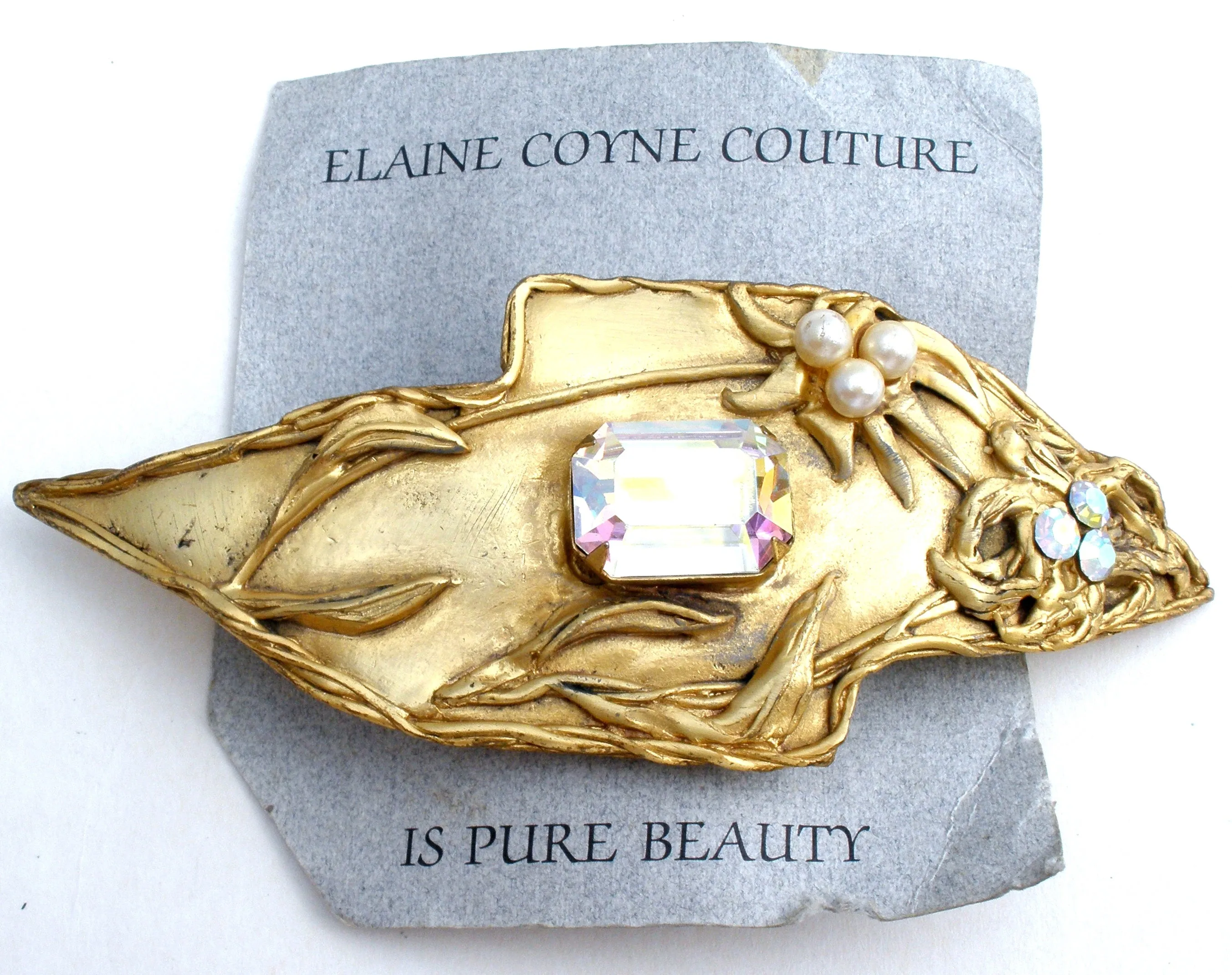 Elaine Coyne Couture Hair Barrette Vintage