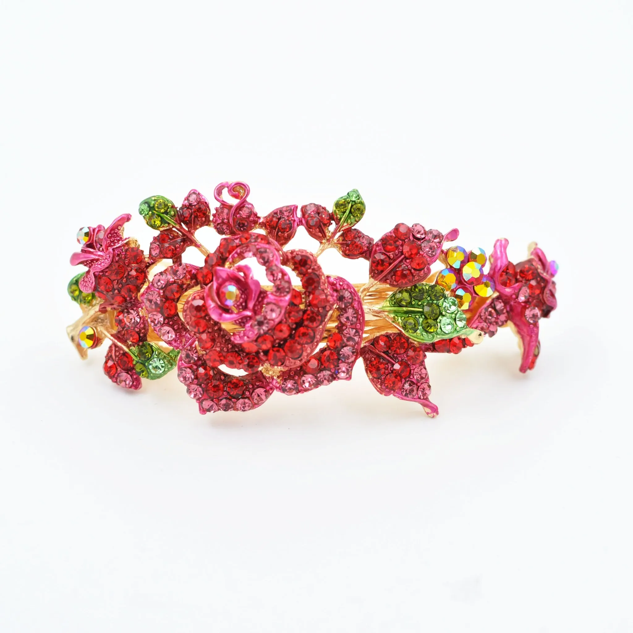 Flower Hair Clip with Diamante