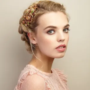 Flower Hair Clip with Diamante