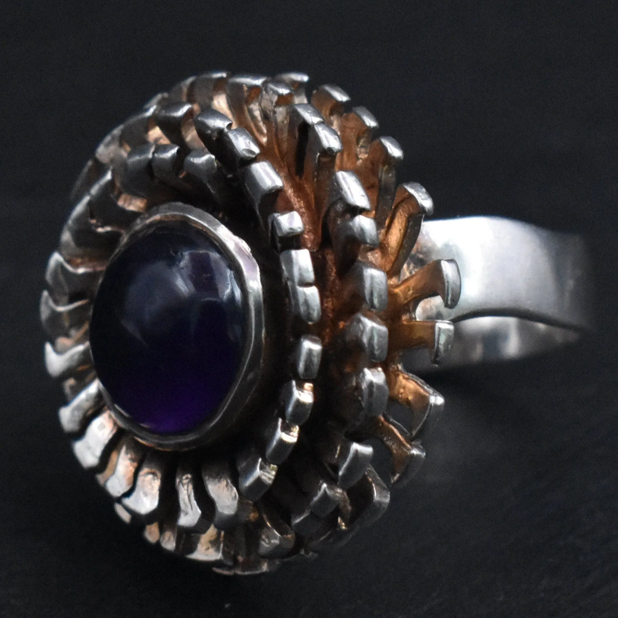 Flower Power Amethyst Crystal Ring