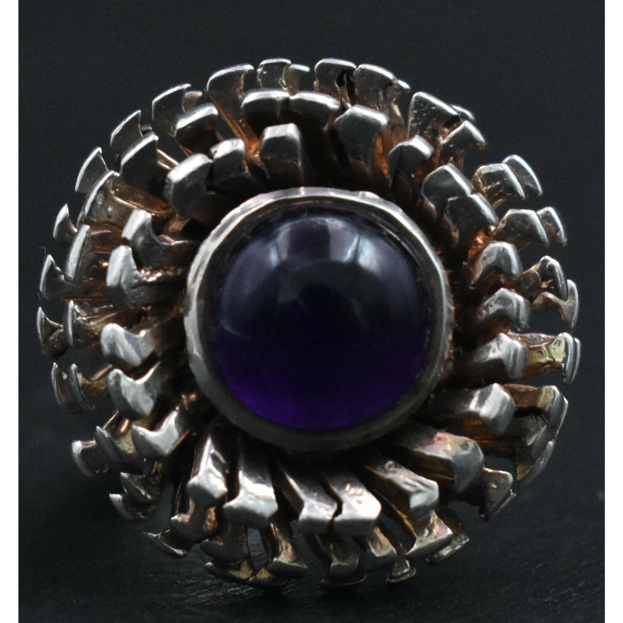 Flower Power Amethyst Crystal Ring