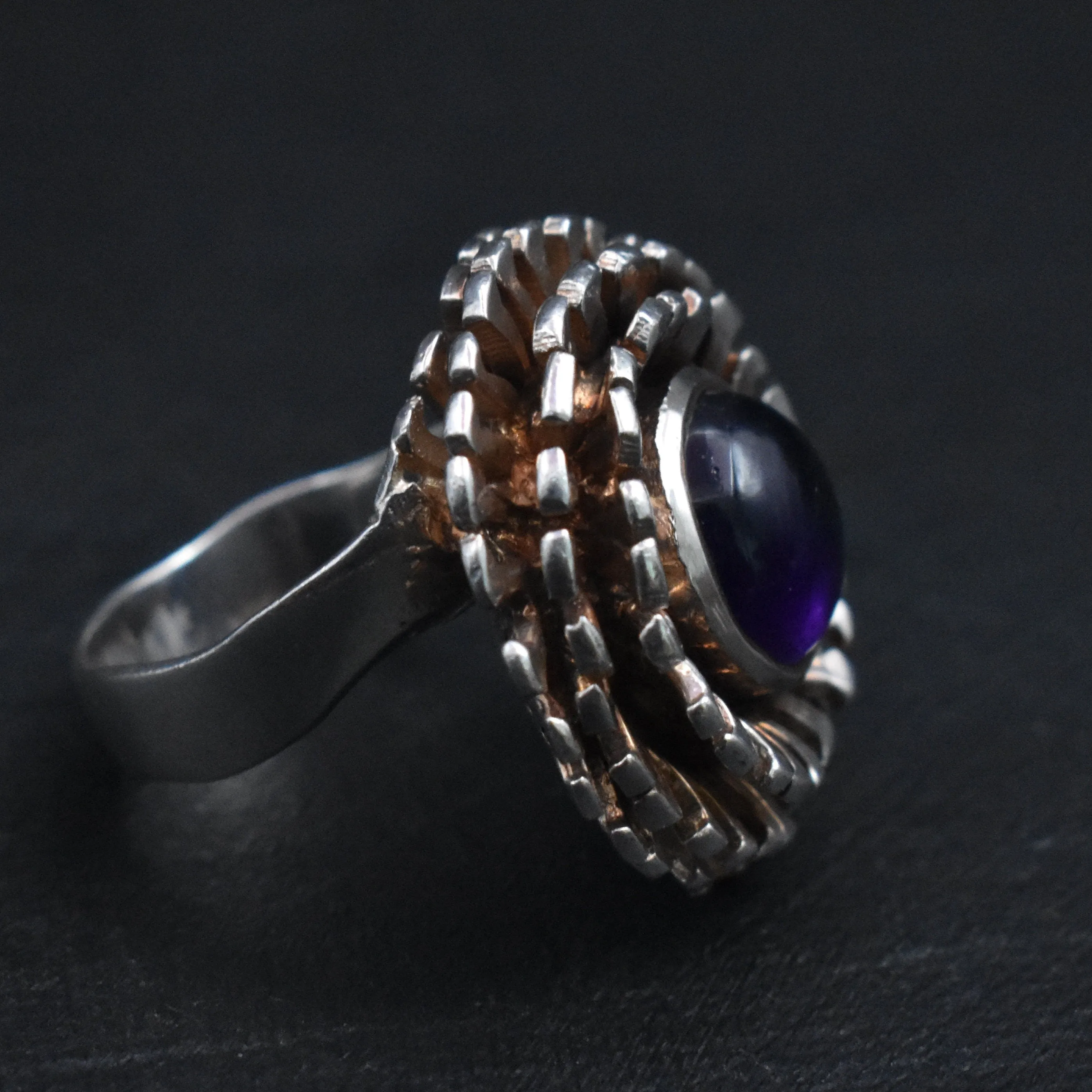 Flower Power Amethyst Crystal Ring
