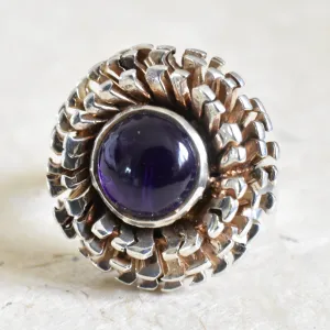 Flower Power Amethyst Crystal Ring