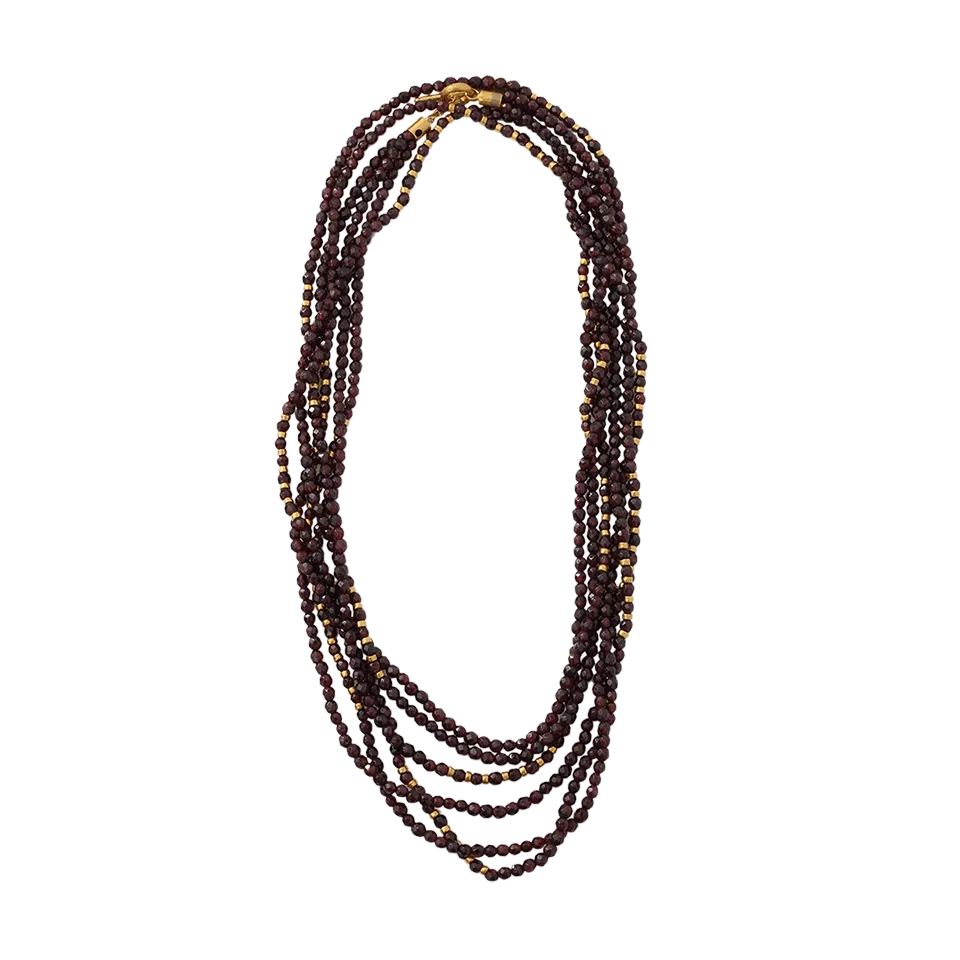 Garnet Tribe Wrap Necklace
