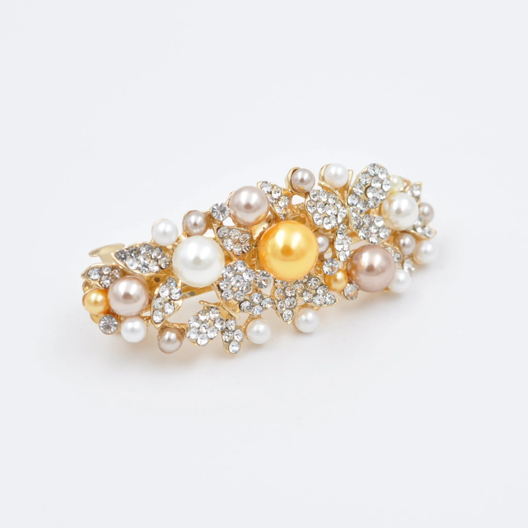 Gold Pearl Hair Clip