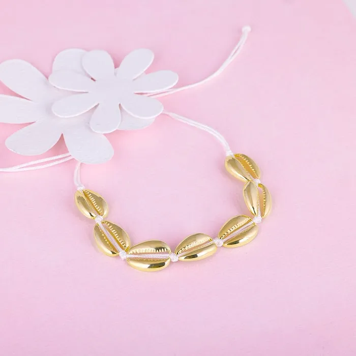 Golden Precious Cowry Anklet