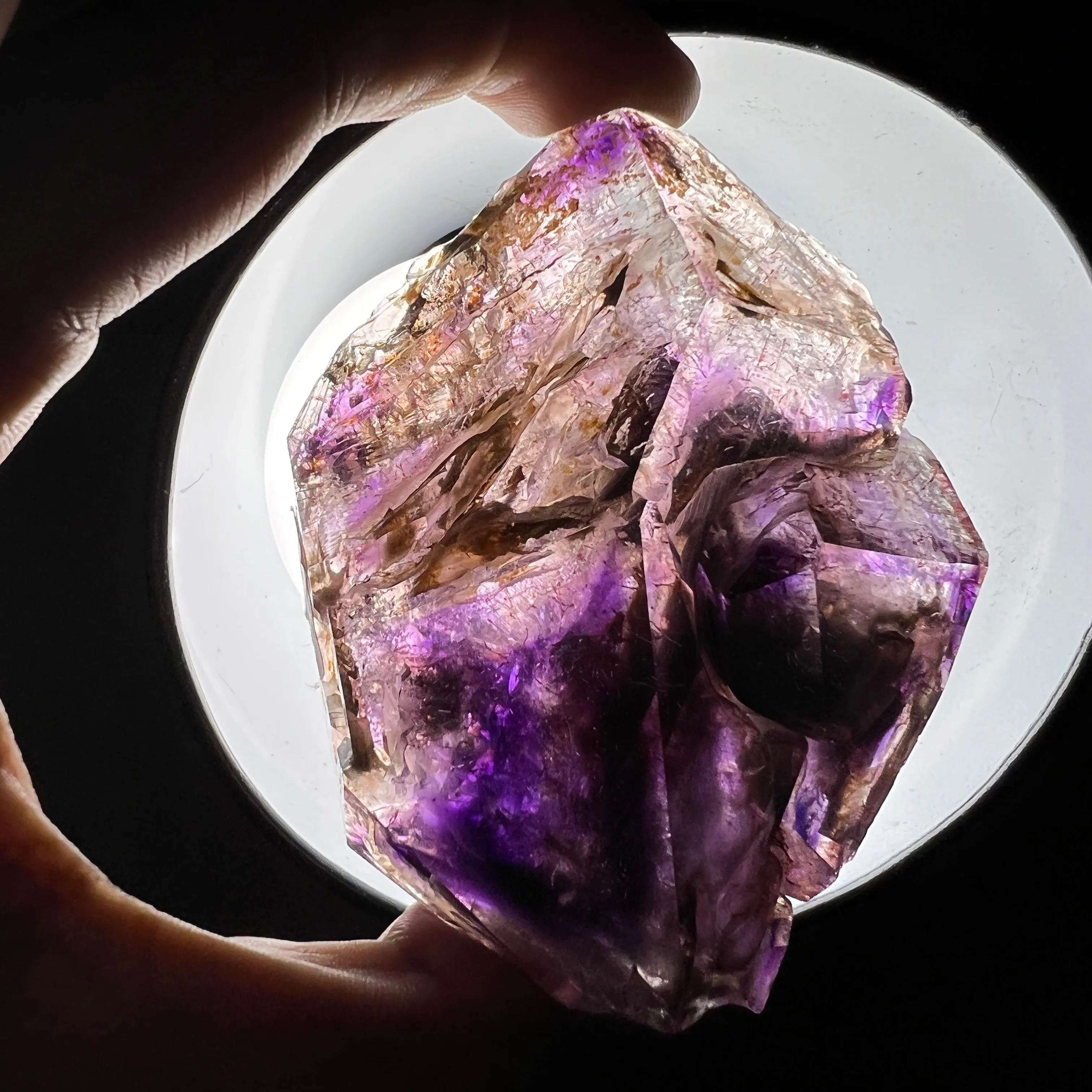 Gorgeous Skeletal Shangaan Amethyst Crystal with Hematite Inclusions From Zimbabwe