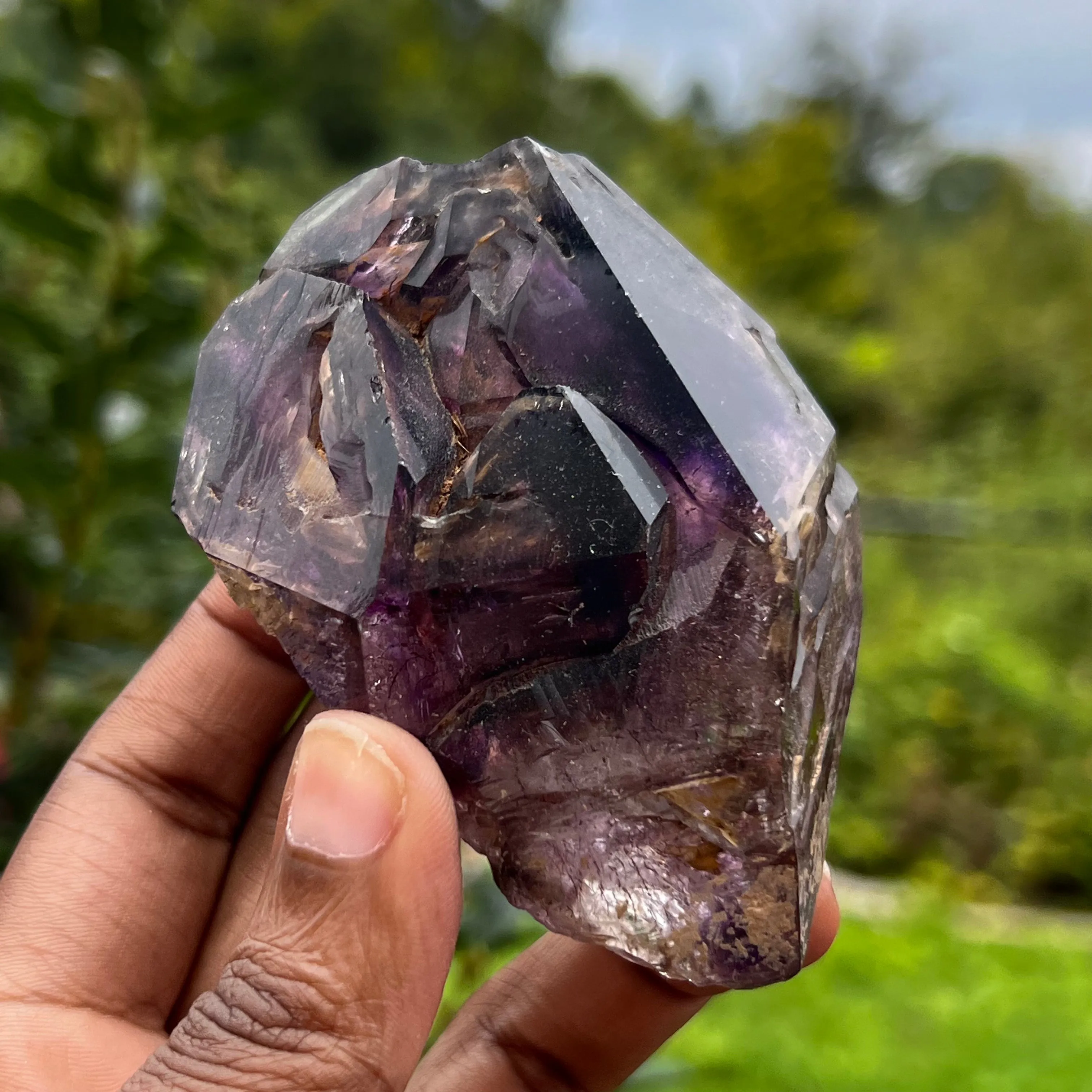Gorgeous Skeletal Shangaan Amethyst Crystal with Hematite Inclusions From Zimbabwe