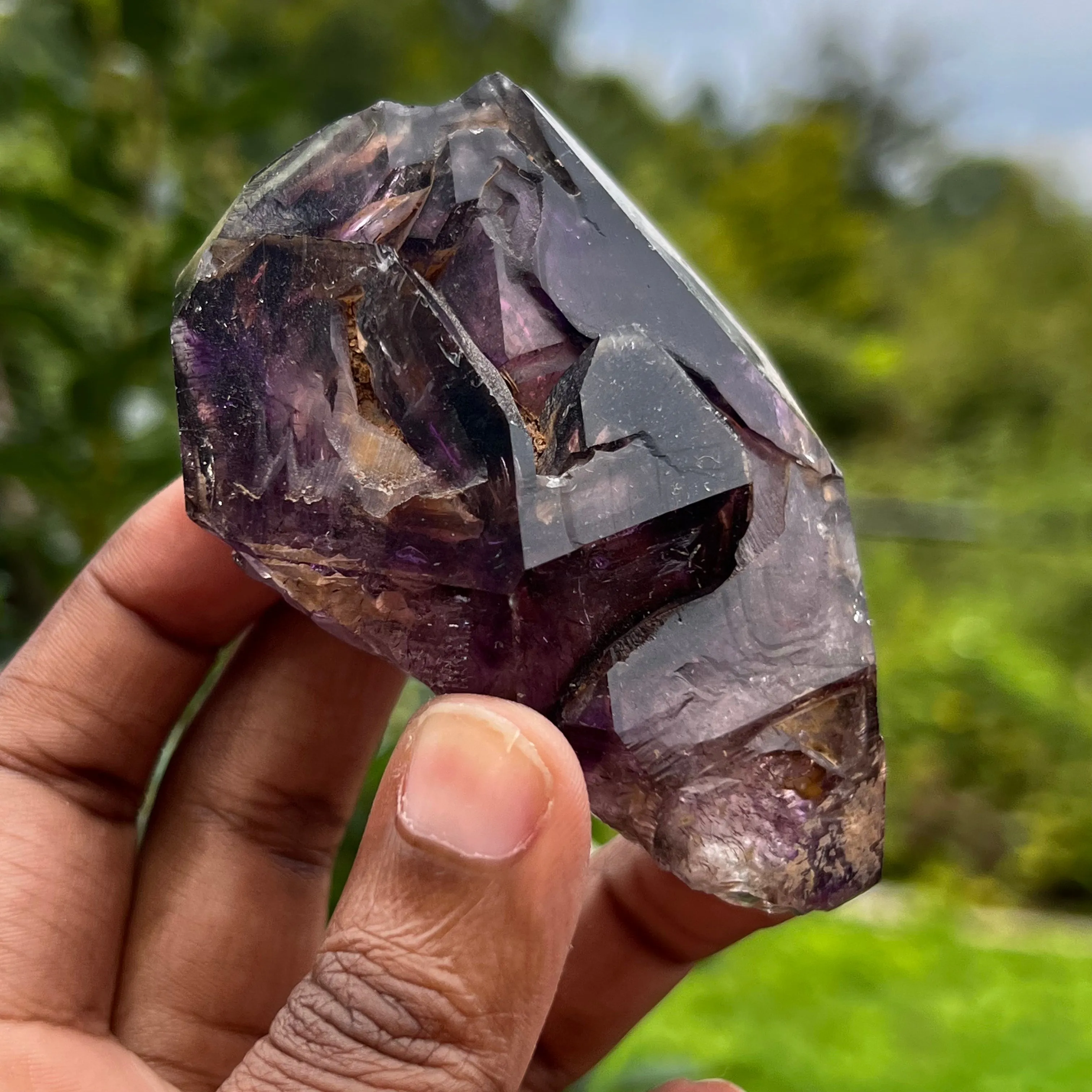 Gorgeous Skeletal Shangaan Amethyst Crystal with Hematite Inclusions From Zimbabwe