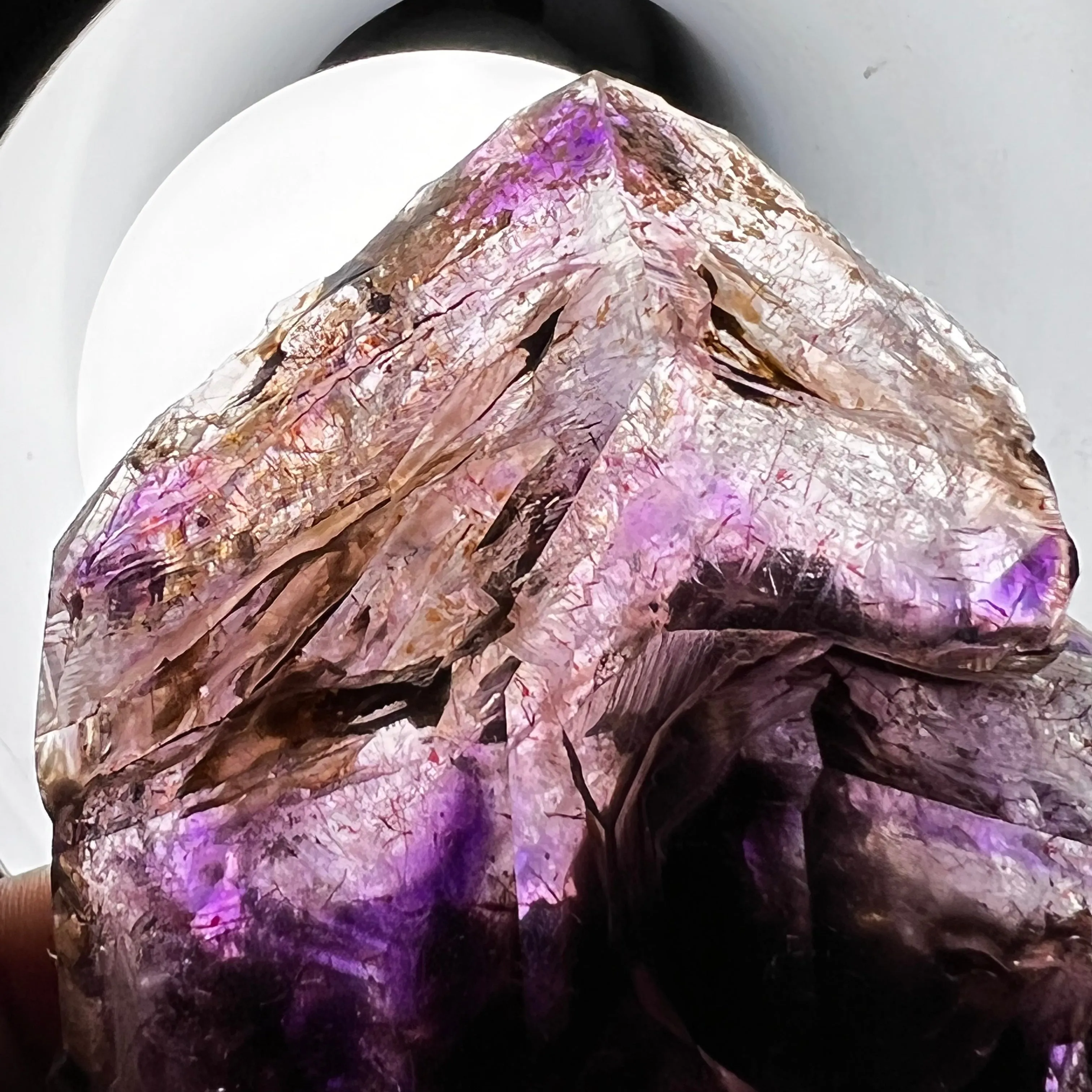 Gorgeous Skeletal Shangaan Amethyst Crystal with Hematite Inclusions From Zimbabwe
