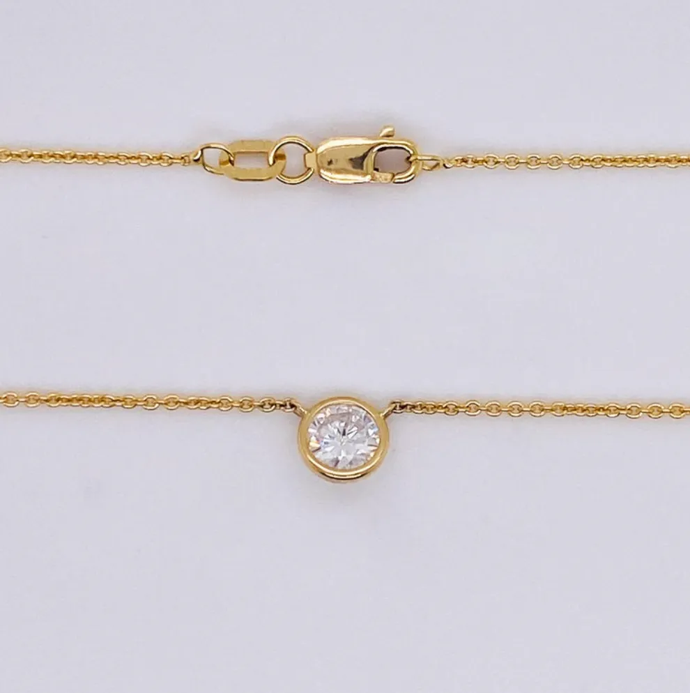 Half Carat Diamond Solitaire Necklace