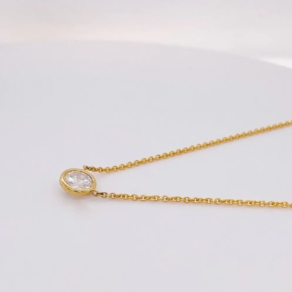 Half Carat Diamond Solitaire Necklace