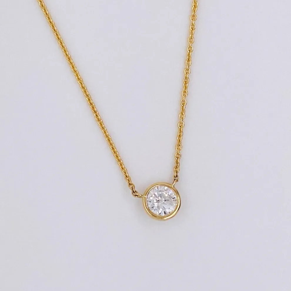 Half Carat Diamond Solitaire Necklace