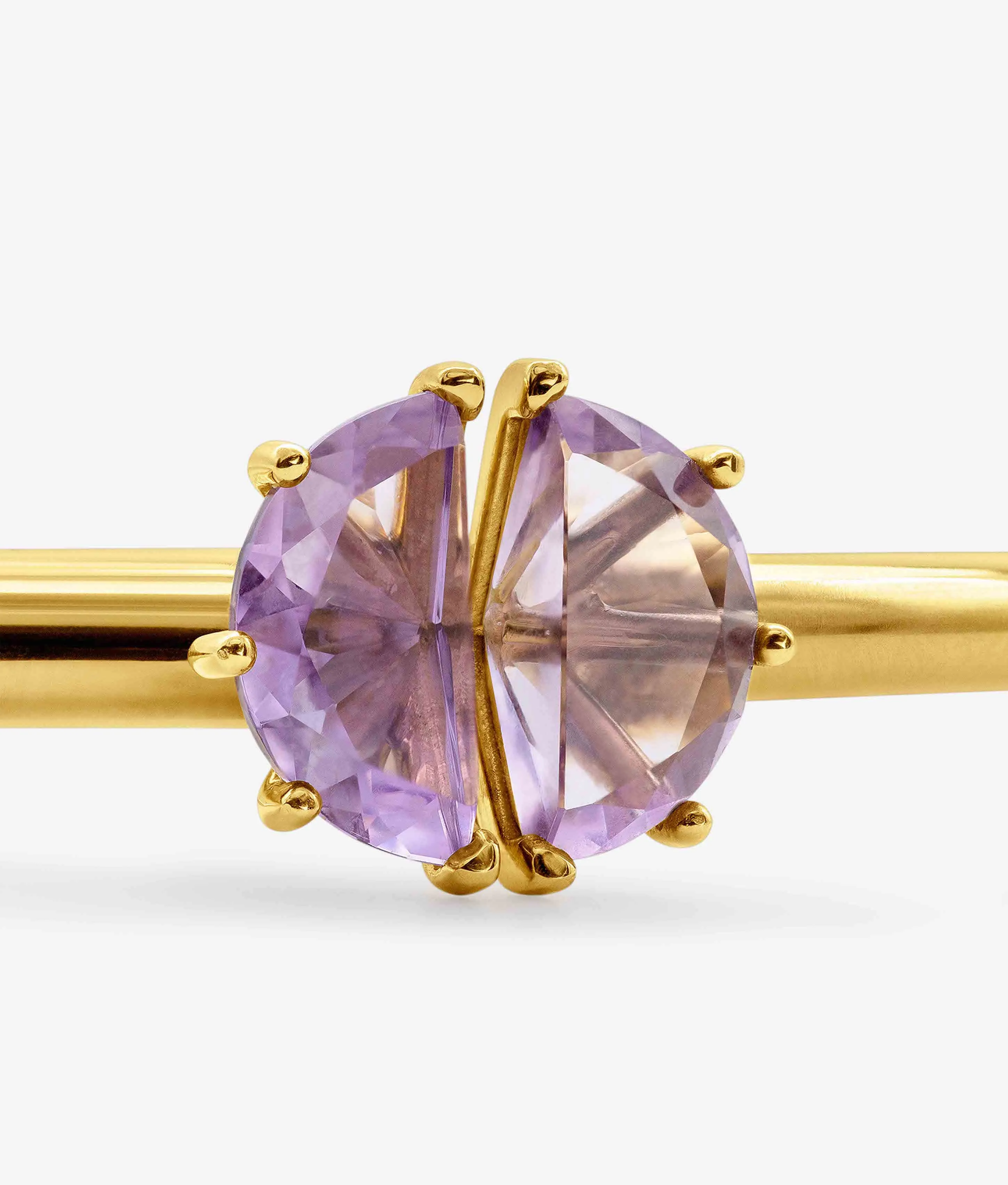Half Cut Amethyst Bracelet