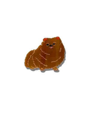 Hand-painted Pomeranian Barrette Hair Clip | Eco-Friendly