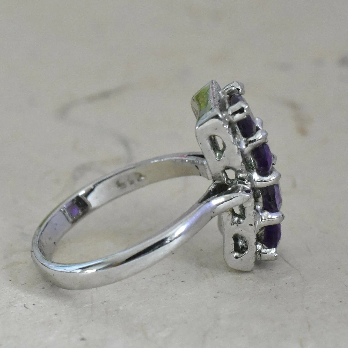 Handmade 925 Silver Sterling Amethyst Ring Gift Idea