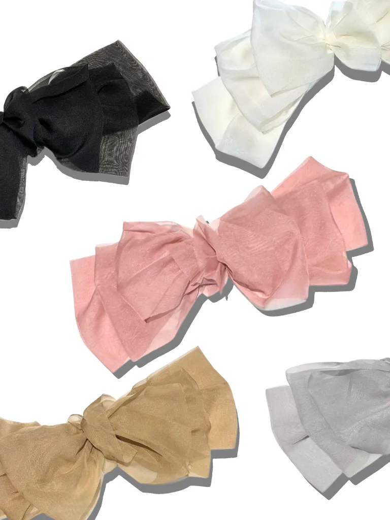 Handmade Organza Bow Hair Clip