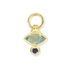 Hazel Apatite Gold Charm