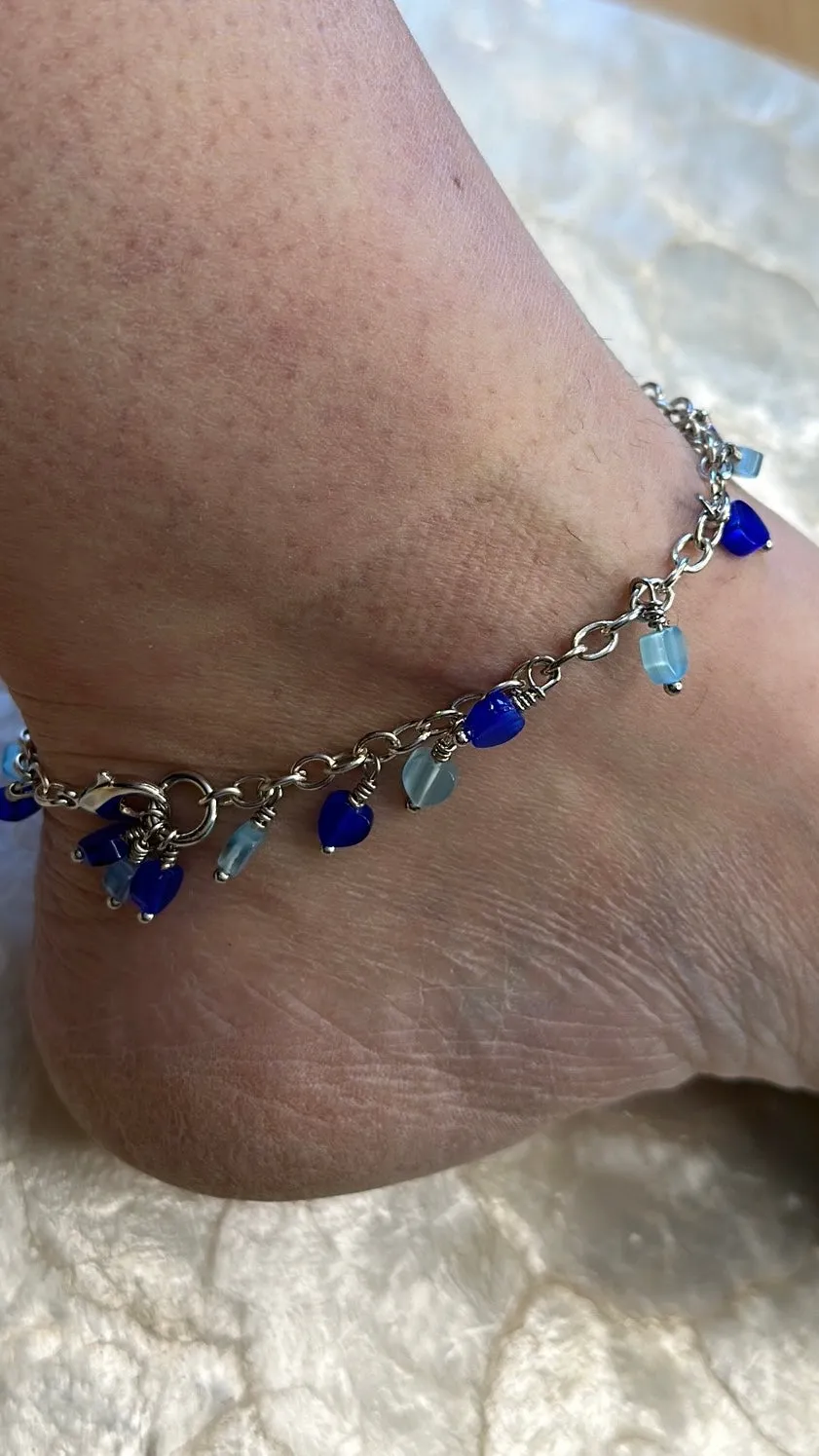 Heart charm bracelet / anklet