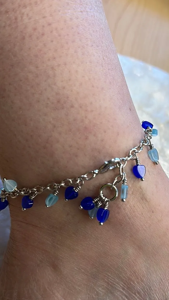 Heart charm bracelet / anklet