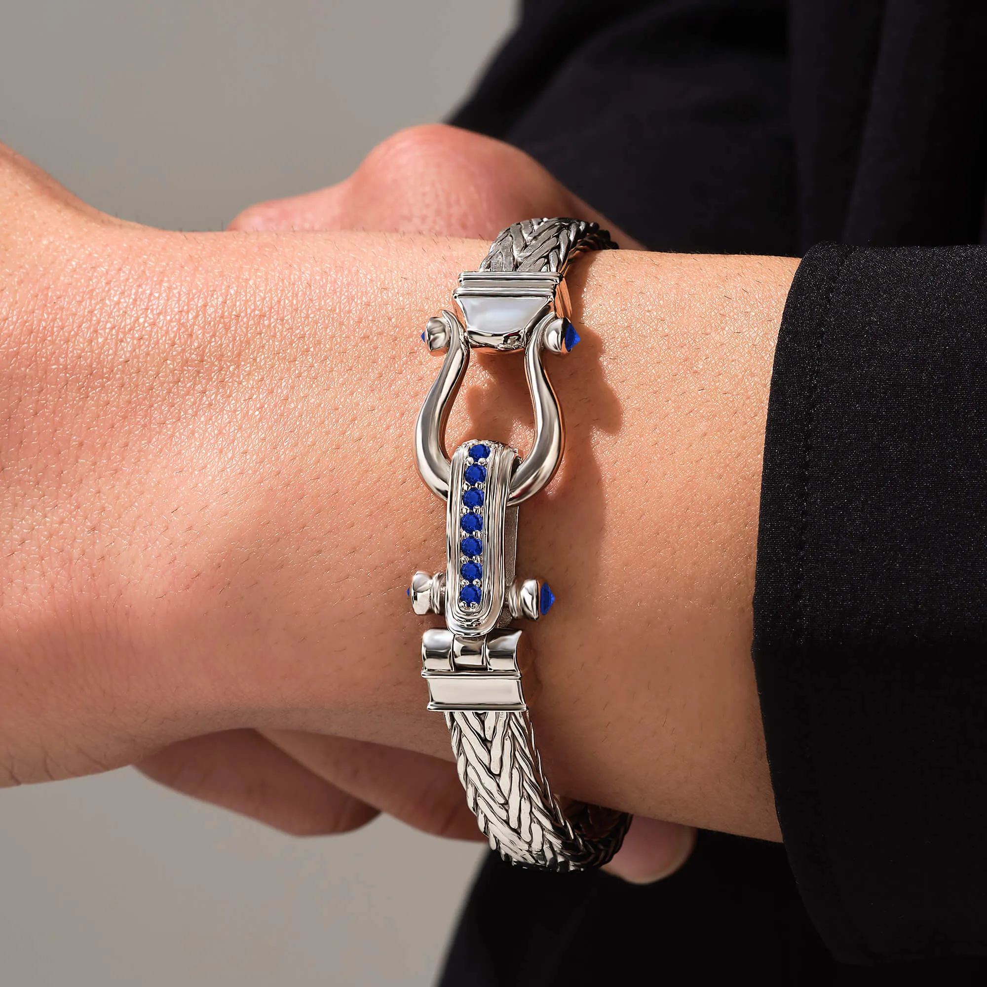 Iconic Sapphire Woven Bangle