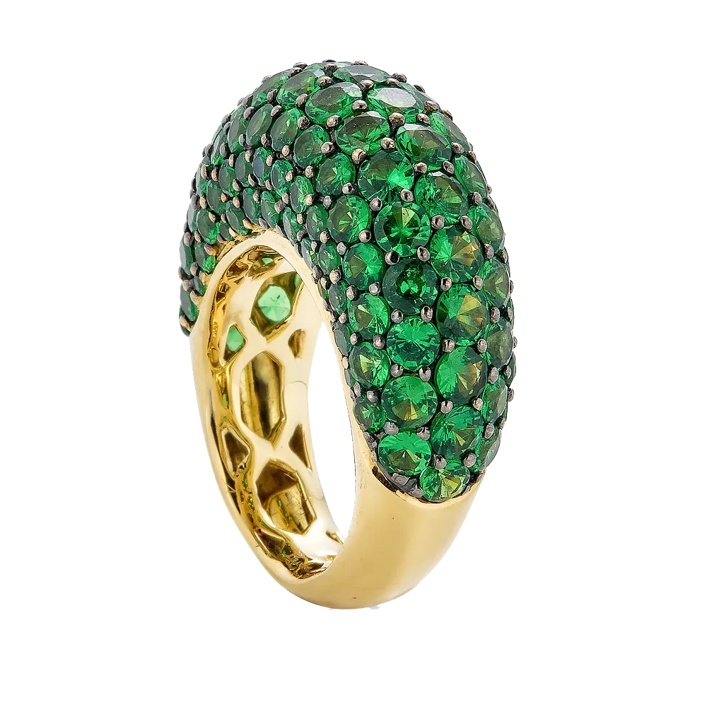 Large Dome Ring in Tsavorite