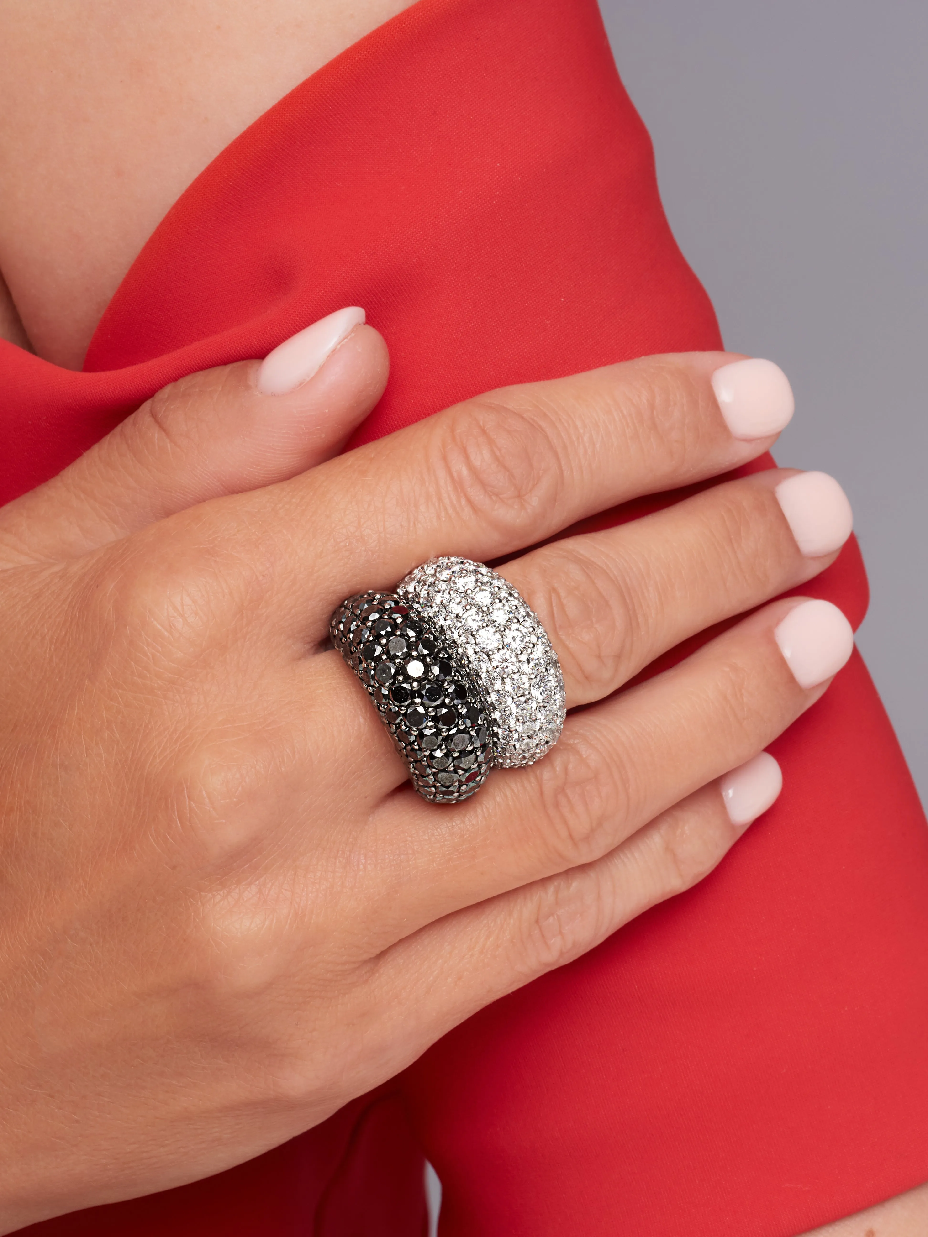 Large Dome Ring in White