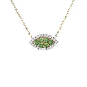 Leaf Diamond/Precious Stones Necklace