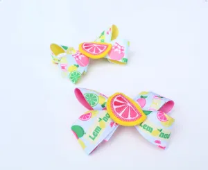 Lemonade Hair Bow I The Enchanted Magnolia