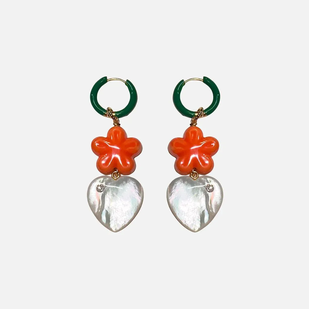 Love at First Sight Giardino Earrings, Orange