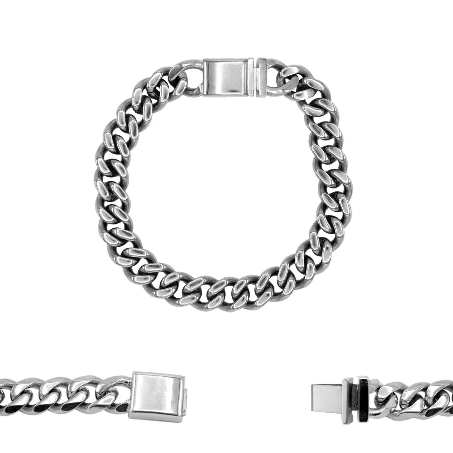 Miami Cuban Link Chain Bracelet Stainless Steel 9 mm - 14 mm