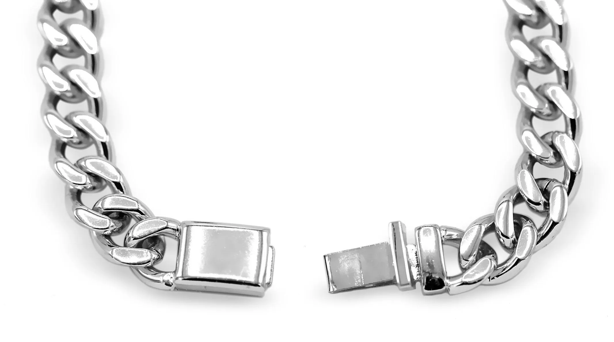 Miami Cuban Link Chain Bracelet Stainless Steel 9 mm - 14 mm